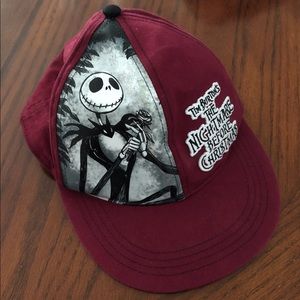 Disney Adult Nightmare Before Christmas Cap / Hat Jack Skellington Maroon Red